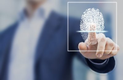 Fingerprint scan als biometrische Sicherheitsbarriere